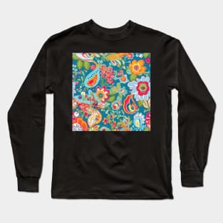 Bright and Colorful Floral, Happy Cheerful Floral, Long Sleeve T-Shirt